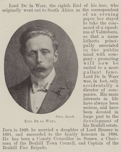 Earl De La Warr by English Photographer