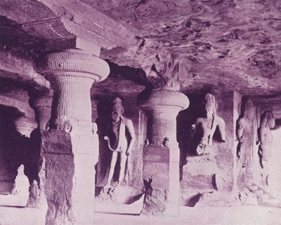 Elephanta Caves, Bombay by English Photographer