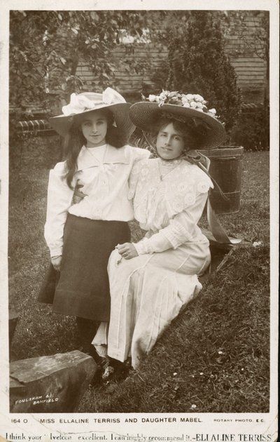 Ellaline Terriss, English actress and singer with her daughter, Mabel by English Photographer