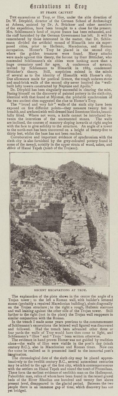 Excavations at Troy by English Photographer