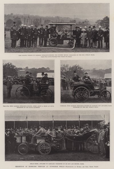 Exhibition of Horseless Vehicles at Tunbridge Wells by English Photographer