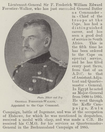 General Forestier-Walker, Appointed to the Cape Command by English Photographer