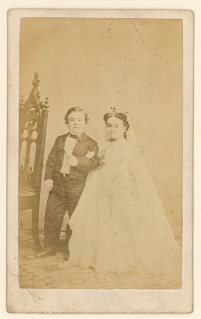 General Tom Thumb and His Wife by English Photographer