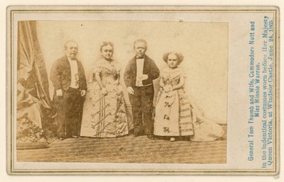 General Tom Thumb and His Wife, Commodore Nutt and Miss Minnie Warren by English Photographer