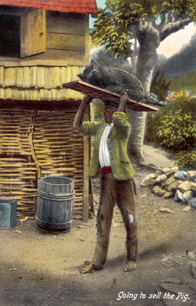 Going to Sell the Pig, Jamaica by English Photographer