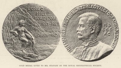 Gold Medal given to Mr Stanley by the Royal Geographical Society by English Photographer