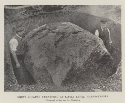 Great Boulder unearthed at Little Leigh, Warwickshire by English Photographer