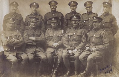 Group of English Soldiers, WW1, France 1917 by English Photographer