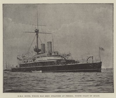 HMS Howe, which has been stranded at Ferrol, North Coast of Spain by English Photographer