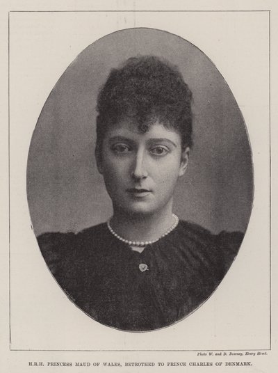 HRH Princess Maud of Wales, betrothed to Prince Charles of Denmark by English Photographer