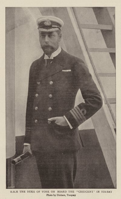 The Duke of York on Board the Crescent in Torbay by English Photographer