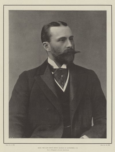 HRH the late Prince Henry Maurice of Battenberg, KG by English Photographer