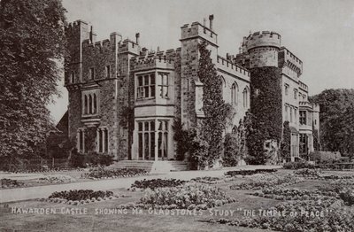 Hawarden Castle, home of English politician and Prime Minister William Gladstone, Hawarden, Flintshire, Wales by English Photographer