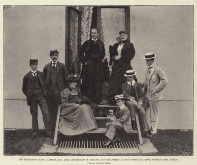His Excellency Earl Cadogan, Lord Lieutenant of Ireland, and his Family at the Viceregal Lodge, Phoenix Park, Dublin by English Photographer