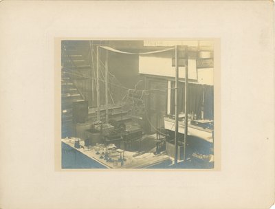 Image of the Stage, at the Royal Institution, Just Prior to Tesla Giving His Lecture in 1892 by English Photographer