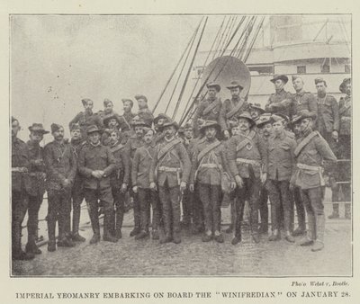 Imperial Yeomanry embarking on Board the Winifredian on 28 January by English Photographer