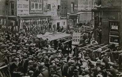 In Petticoat Lane, London, on Sunday morning by English Photographer