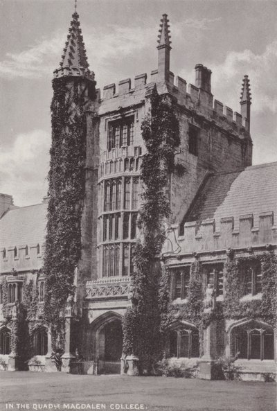 In the Quadrangle Magdalen College by English Photographer