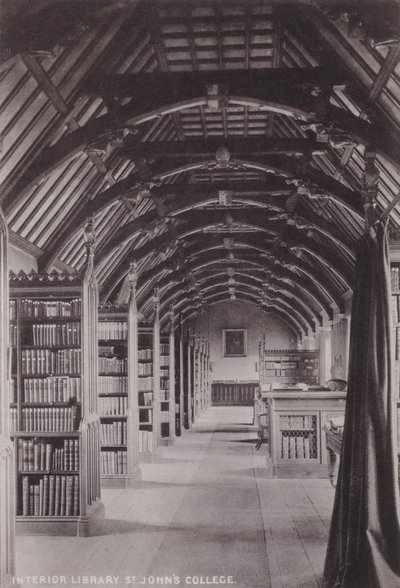 Interior Library, St Johns College by English Photographer