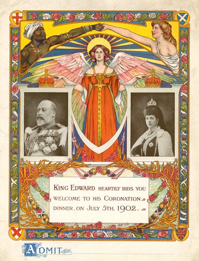 Invitation to the Coronation dinner of King Edward VII on 5 July 1902 by English Photographer