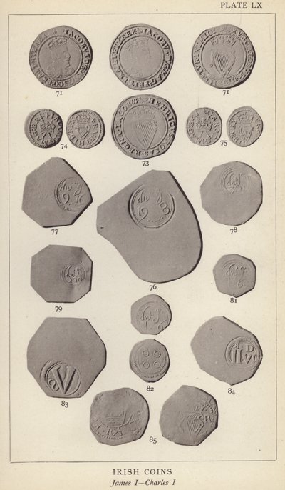 Irish Coins, James I, Charles I by English Photographer