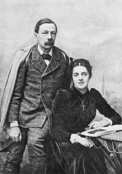 John Addington Symonds and His Daughter by English Photographer