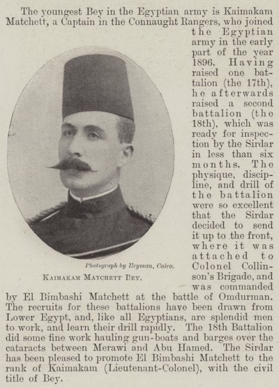 Kaimakam Matchett Bey by English Photographer