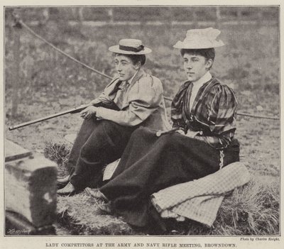 Lady Competitors at the Army and Navy Rifle Meeting, Browndown by English Photographer