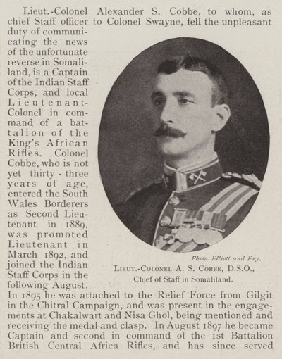 Lieutenant-Colonel A S Cobbe, DSO, Chief of Staff in Somaliland by English Photographer