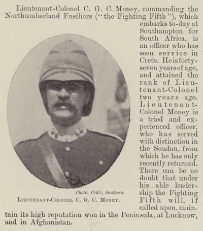 Lieutenant-Colonel C G C Money by English Photographer