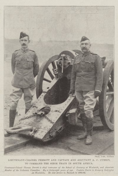 Lieutenant-Colonel Perrott and Captain and Adjutant A C Currie, to Command the Siege Train in South Africa by English Photographer