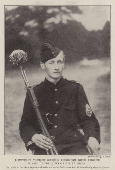 Lieutenant Thomson (Queens Edinburgh Rifle Brigade), Winner of the Queens Prize at Bisley by English Photographer