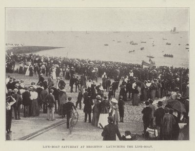 Life-Boat Saturday at Brighton, launching the Life-Boat by English Photographer