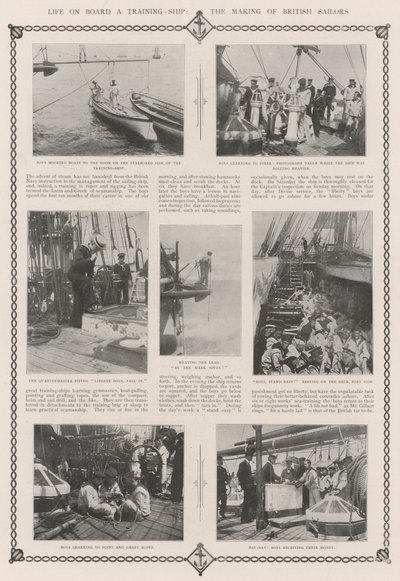 Life on Board a Training-Ship, the Making of British Sailors by English Photographer