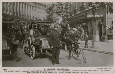 London Policeman. Postcard sent 4 July 1913. by English Photographer