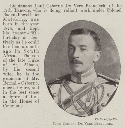 Lord Osborne De Vere Beauclerk by English Photographer