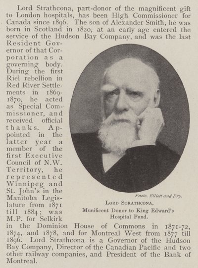 Lord Strathcona, Munificent Donor to King Edward