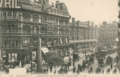 Ludgate Hill Station and New Bridge Street, London by English Photographer