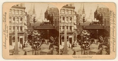 Ludgate Hill, Stereoscopic View by English Photographer
