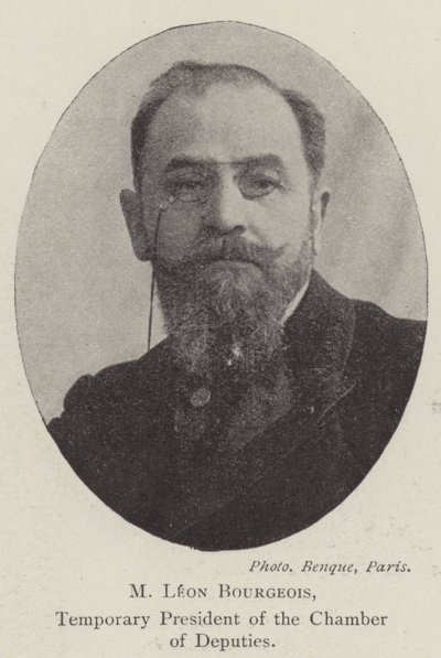 M Leon Bourgeois, Temporary President of the Chamber of Deputies by English Photographer
