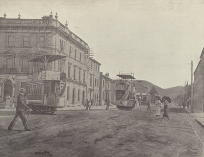Macquarie Street, looking from the Cathedral, Hobart by English Photographer
