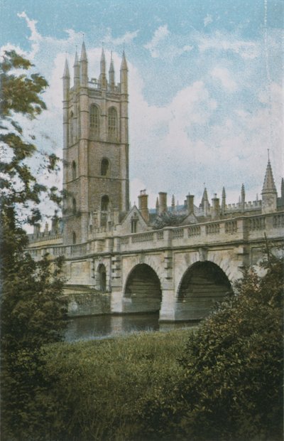Magdalen College and Bridge by English Photographer