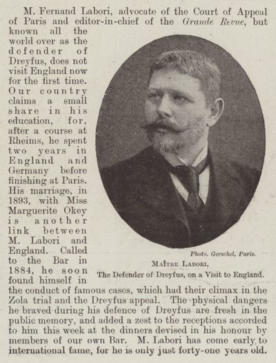 Maitre Labori, the Defender of Dreyfus, on a Visit to England by English Photographer