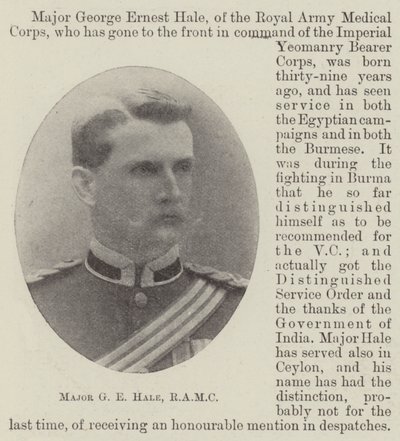Major G E Hale, RAMC by English Photographer