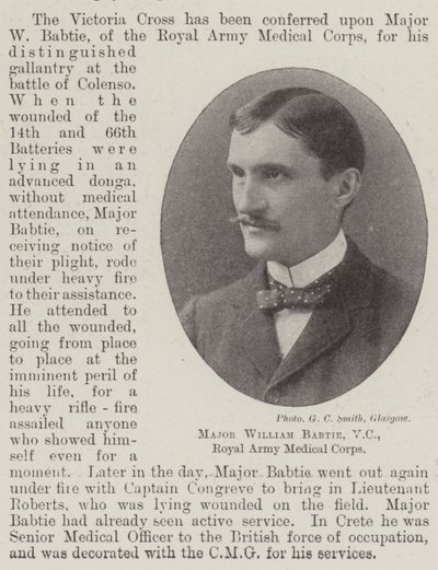Major William Babtie, VC, Royal Army Medical Corps by English Photographer