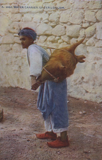 Man carrying water, Jerusalem by English Photographer