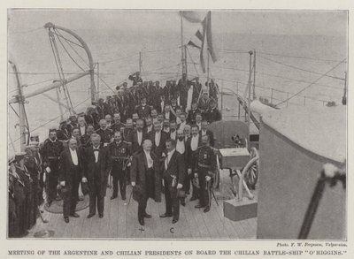 Meeting of the Argentine and Chilian Presidents on Board the Chilian Battle-Ship O