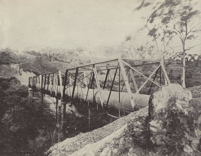 Melbourne Water Supply Pipes, over the Plenty River, Greensborough by English Photographer