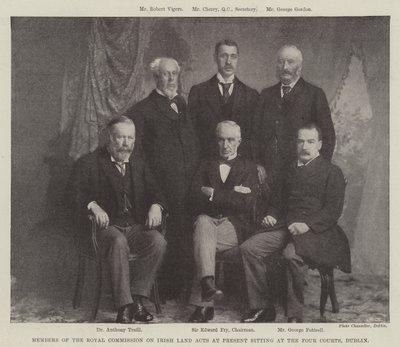 Members of the Royal Commission on Irish Land Acts at Present Sitting at the Four Courts, Dublin by English Photographer