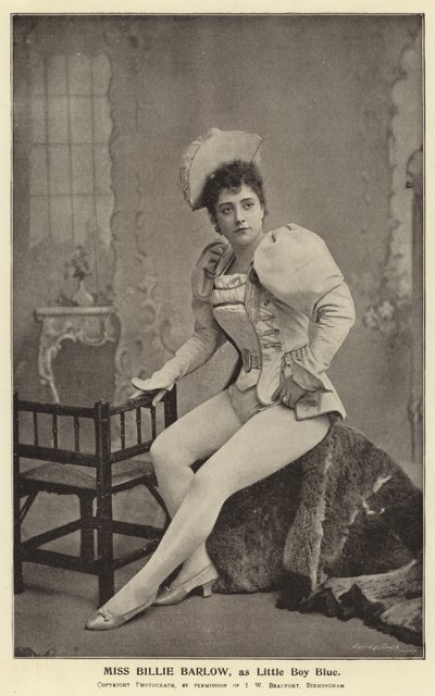 Miss Billie Barlow as Little Boy Blue by English Photographer